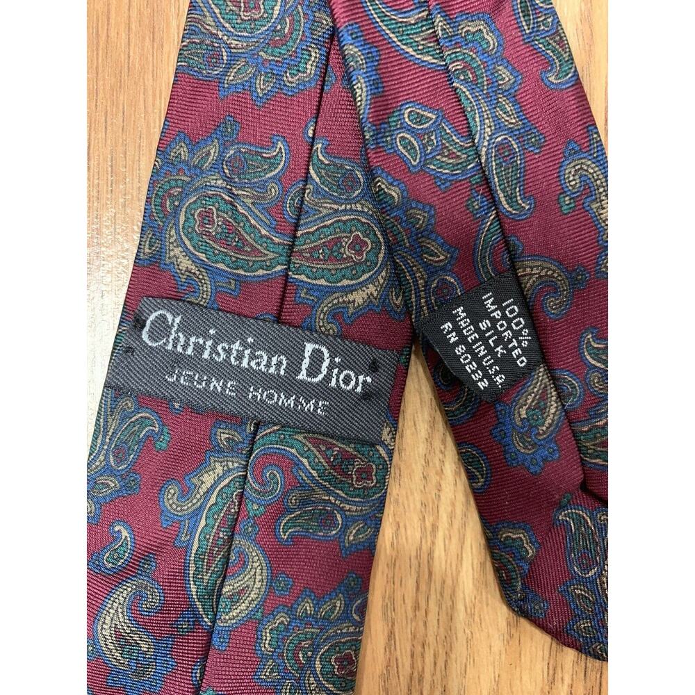 Rare Christian Dior Jeune Homme Kids Junior Clip on Necktie 100% Silk LNWOT